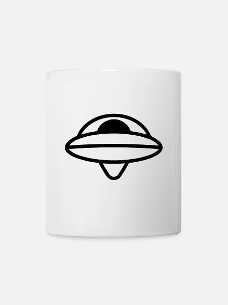 fliegende Untertasse - Tasse - Weiß