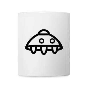 fliegende Untertasse - Tasse - Weiß - Vorne