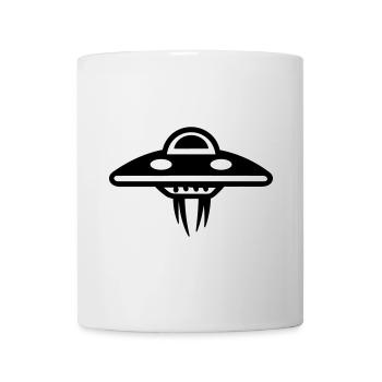fliegende Untertasse - Tasse - Weiß - Vorne