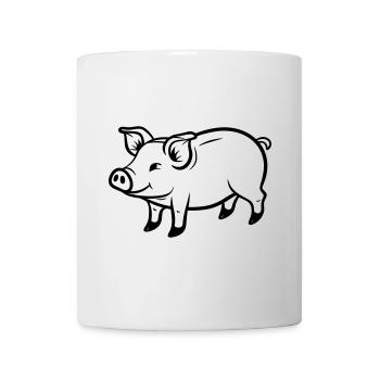 cochon - Mug blanc - blanc - Devant