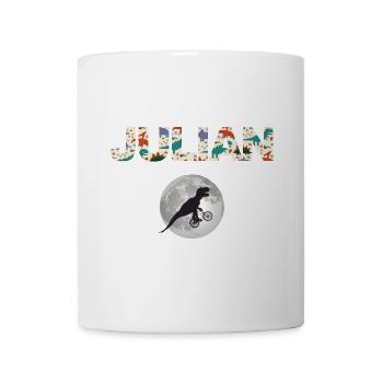 JULIAN - Schöner Jungen Name mit Dinosaurier - Tasse - Weiß - Vorne