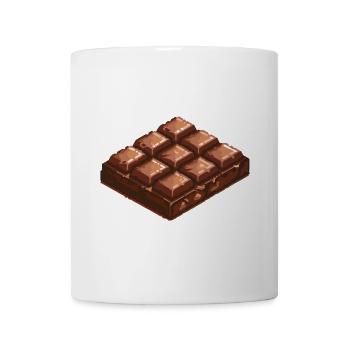 Icône pixel chocolat - Mug blanc - blanc - Devant