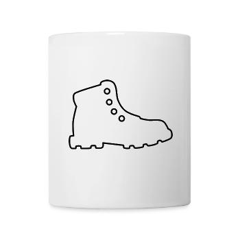 Wandschuh - schwarze Kontur - Tasse - Weiß - Vorne
