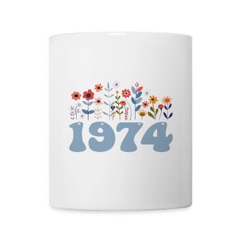 1974 Floral Pattern 1974 Floral Theme Flowers 1974 - Mug - white - Front
