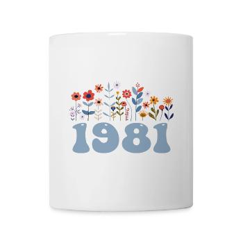 1981 Floral Pattern 1981 Floral Theme Flowers 1981 - Mug - white - Front