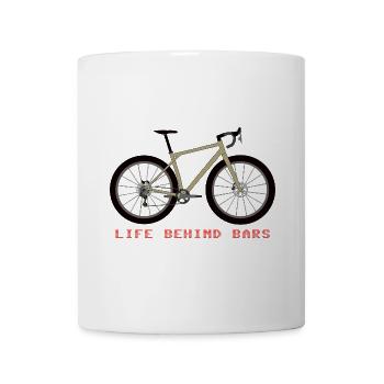 GRAVELBIKE La vie derrière les barreaux Vélos de cyclisme - Mug blanc - blanc - Devant