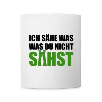 Cannabis, Ich sähe was was du nicht sähst, Hanf - Tasse - Weiß - Vorne
