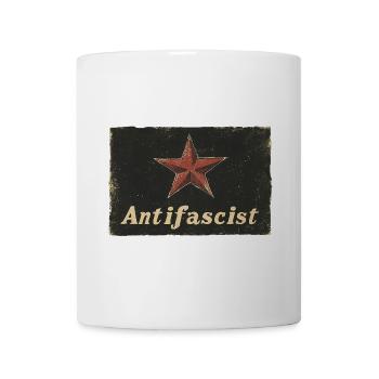 Étoile rouge antifasciste - Mug blanc - blanc - Devant