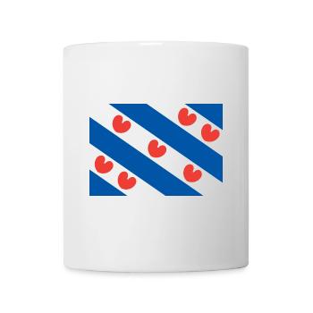 Drapeau frison - Mug blanc - blanc - Devant