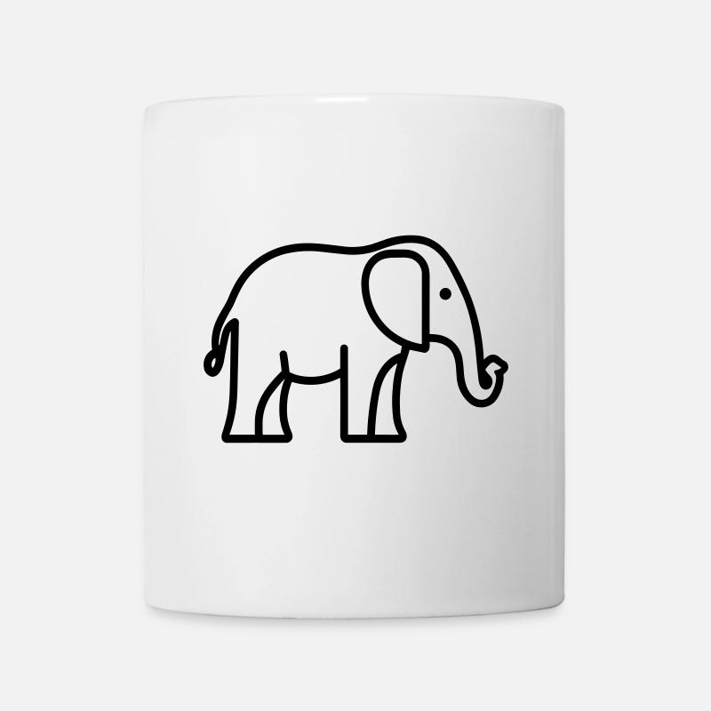 Elefant - Tasse - Weiß