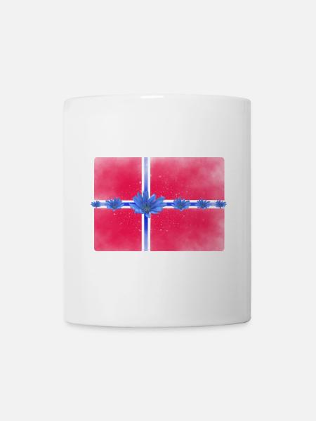 Norwegen Fahne Blumen Sankthans feiern - Tasse - Weiß