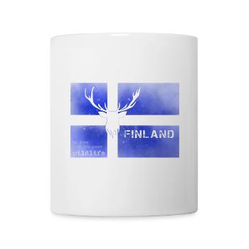 Finland wildlife Finland flag - Mug - white - Front