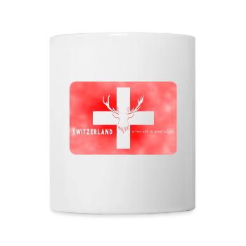 Drapeau suisse Suisse Faune sauvage - Mug blanc - blanc - Devant