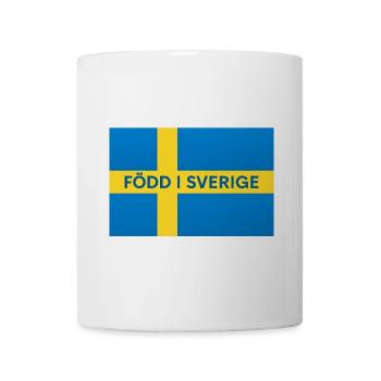Drapeau suédois – Né en Suède - Mug blanc - blanc - Devant
