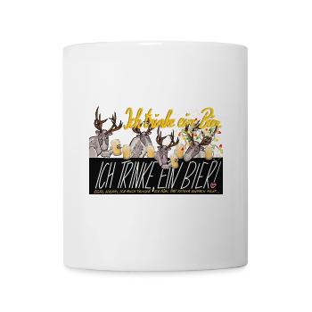 Rentiere trinken Bier - Tasse - Weiß - Vorne