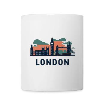 London Skyline Sonnenuntergang Retro - Tasse - Weiß - Vorne