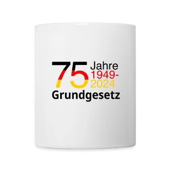 75 Jahre Grundgesetz - Tasse - Weiß - Vorne