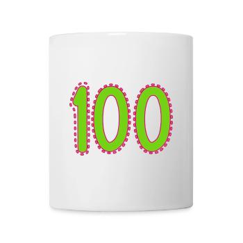 100. 100 ANS. 100e ANNIVERSAIRE. ANNIVERSAIRE 100 - Mug blanc - blanc - Devant