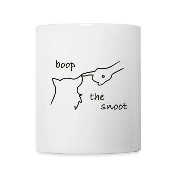 Boop The Snoot - Hundenase anstupsen - schwarz - Tasse - Weiß - Vorne