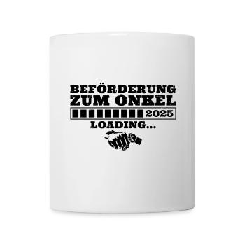 Schwangerschaftsverkündung 2025 Werdender Onkel - Tasse - Weiß - Vorne