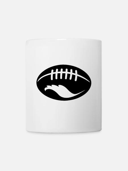 ballon de rugby - Mug blanc - blanc