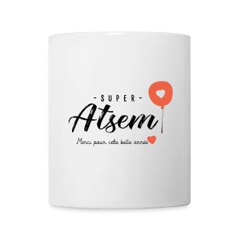 Cadeau Atsem super Atsem - Mug blanc - blanc - Devant