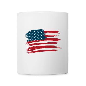 Amérique États-Unis Drapeau américain - Mug blanc - blanc - Devant