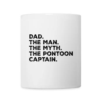 Papa Mann Mythos Ponton Kapitän Lustiger Ponton Kapitän - Tasse - Weiß - Vorne