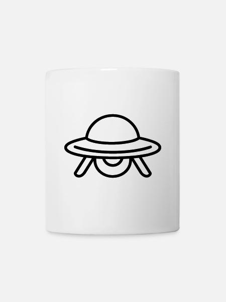 fliegende Untertasse - Tasse - Weiß