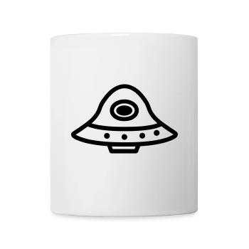 fliegende Untertasse - Tasse - Weiß - Vorne