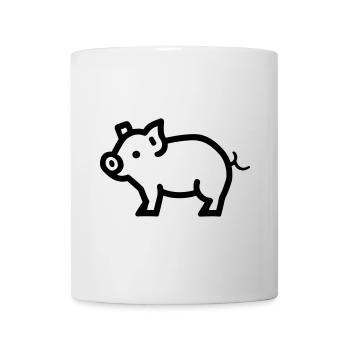 cochon - Mug blanc - blanc - Devant
