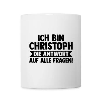 First name Chris Christoph - Mug - white - Front