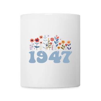 1947 Floral Pattern 1947 Floral Theme Flowers 1947 - Mug - white - Front