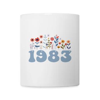 1983 Floral Pattern 1983 Floral Theme Flowers 1983 - Mug - white - Front