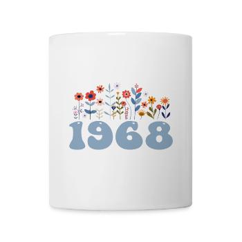1968 Floral Pattern 1968 Floral Theme Flowers 1968 - Mug - white - Front