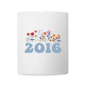 2016 Floral Pattern 2016 Floral Theme Flowers 2016 - Mug - white - Front
