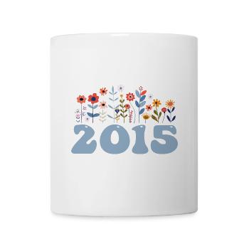 2015 Floral Pattern 2015 Floral Theme Flowers 2015 - Mug - white - Front