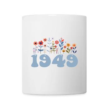 1949 Floral Pattern 1949 Floral Theme Flowers 1949 - Mug - white - Front