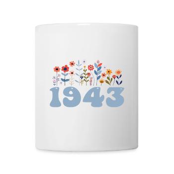 1943 Floral Pattern 1943 Floral Theme Flowers 1943 - Mug - white - Front