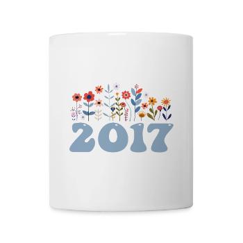 2017 motif floral 2017 thème floral floral 2017 - Mug blanc - blanc - Devant