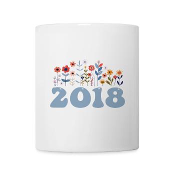 2018 motif floral 2018 thème floral floral 2018 - Mug blanc - blanc - Devant