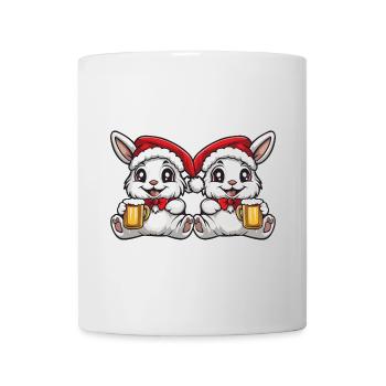 Hase Weihnachten Team Bier - Tasse - Weiß - Vorne