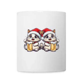 Équipe de la bière de Noël des Cats - Mug blanc - blanc - Devant