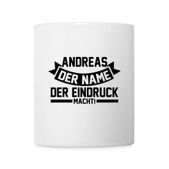 Vorname Andreas - Tasse - Weiß - Vorne