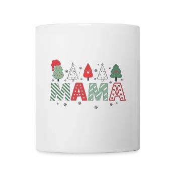 Weihnachten mit Mama - Tasse - Weiß - Vorne