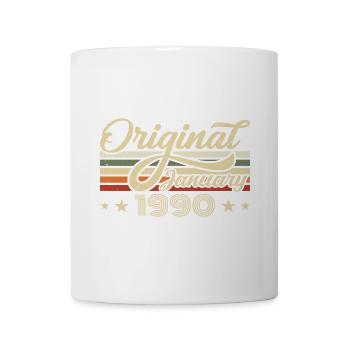 Geburtstag Januar 1990 Januar geboren im Januar - Tasse - Weiß - Vorne