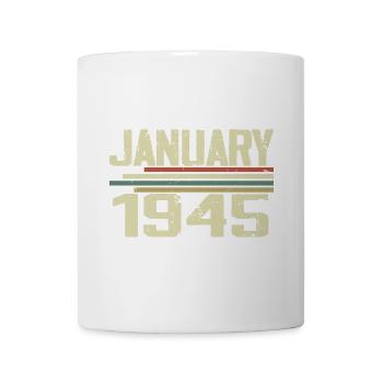 Januar 1945 - Geburtstagsgeschenk Januar 1945 - Tasse - Weiß - Vorne