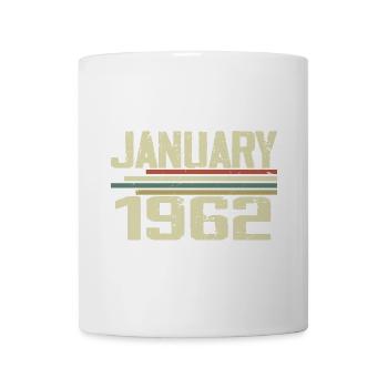 Januar 1962 - Geburtstagsgeschenk Januar 1962 - Tasse - Weiß - Vorne