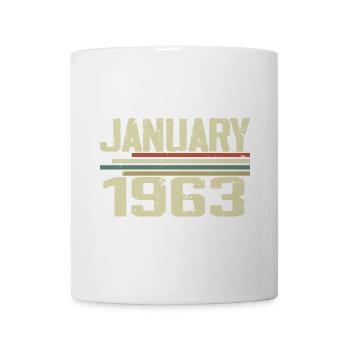 Janvier 1963 - Cadeau d’anniversaire Janvier 1963 - Mug blanc - blanc - Devant