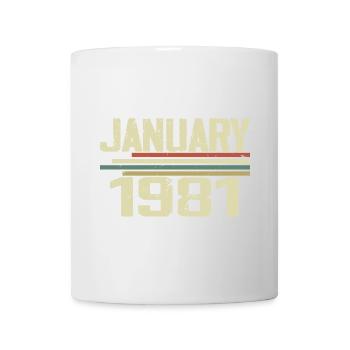 Januar 1981 - Geburtstagsgeschenk Januar 1981 - Tasse - Weiß - Vorne